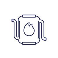 heating system icon, line vector sign