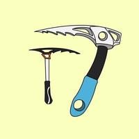 ice axe, climbing axe,Ice pick, axe for climbing vector