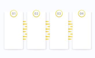 1, 2, 3, 4 steps, timeline, minimalistic infographics vector