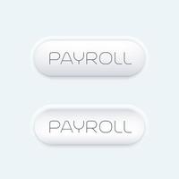 Payroll button for web, modern design vector
