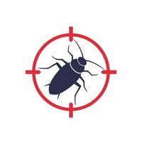 Pest Control Icon With A Roach