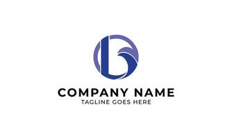 Minimalist abstract logo design template. Unique logo design with the concept of the letter b, letter l with a circle. Vector Graphics