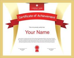 White gold background combination certificate template vector design