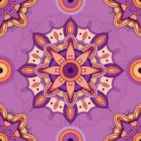 Purple Mandala Seamless Pattern vector