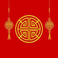 The Chinese New Year Red Background. vector