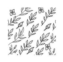 line art flower patern vector