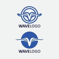 wave icon and water drop vector illustration design logo business