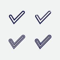 Checklist check mark logo vector or icon. Tick symbol in green color illustration. Accept okey symbol for approvement or cheklist design