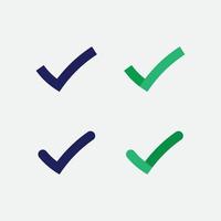 Checklist check mark logo vector or icon. Tick symbol in green color illustration. Accept okey symbol for approvement or cheklist design