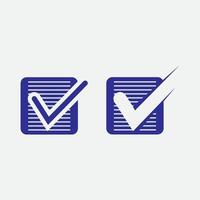 Checklist check mark logo vector or icon. Tick symbol in green color illustration. Accept okey symbol for approvement or cheklist design