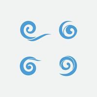 wave icon and water drop vector illustration design logo business