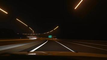 8K Night Lights of Traffic on the City Roads
