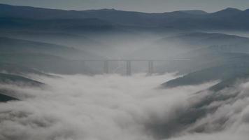 8K Highway Bridge Passing Over The Cloud