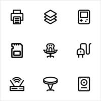 Mix Icon Construction Transportation Electronic Furniture Sport and Multimedia vector