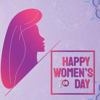 Happy Women's Day greeting card Illustration vector