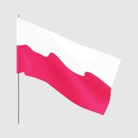 bandera polaca. bandera ondeante nacional de polonia. vector
