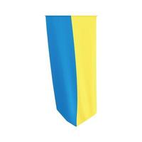 Ukraine vertical flag. National Ukrainian yellow blue flag. Ukraine pennant. vector