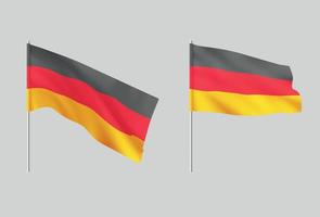 banderas de alemania conjunto de banderas nacionales alemanas realistas. vector