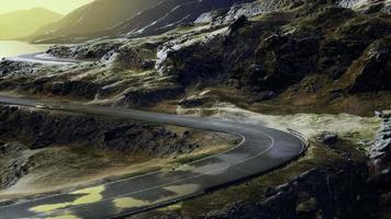 vue aérienne d'une route de campagne video