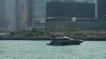 View from Star ferry at Victoria Harbor of Hong Kong video