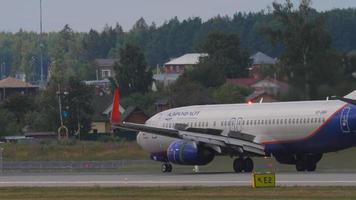 Boeing 737 Aeroflot taxiing