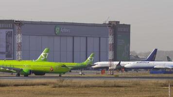 S7 Airlines at the airport video