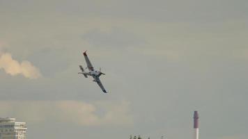 Sports plane performing stunts video