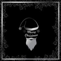 Greeting card on Merry Christmas and Happy New Year 2022 wallpaper with black background. Vector illustration