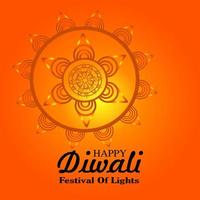 Happy Diwali. Festival of lights poster design wallpaper. The background with flower elements and mandala vectors
