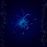 the technology snow electronic logo design for christmas background vector