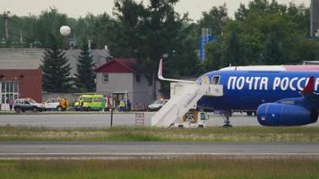 Airfield of Tolmachevo airport video