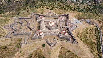 Aerial drone view of the Fort of Graca, Garrison Border Town of Elvas and its Fortifications. Unesco world heritage Portugal. Historic site. Touristic destination for holidays. Alentejo, Elvas. video