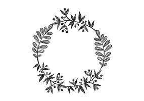 Floral frames hand drawn illustration. vector