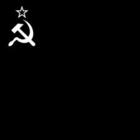 Soviet hammer sickle black white vector