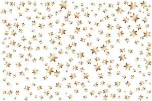 Golden stars pattern on white background vector