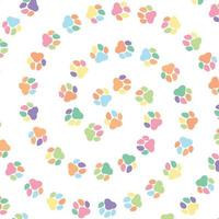 Circular pattern colorfu of pet, dog and cat vector