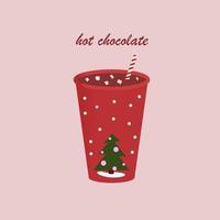 A chocolate drink in vector, eps 10 vector