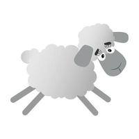 A gray lamb in vector, eps 10 vector