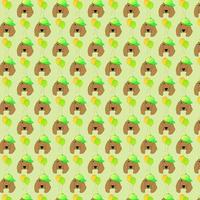 A seamless pattern with spaniel dogs, children illustration, eps 10 vector