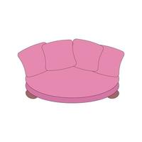 A pink sofa icon in vector, eps 10 vector