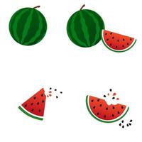 A set of watermelon icons, vector illustration, eps 10