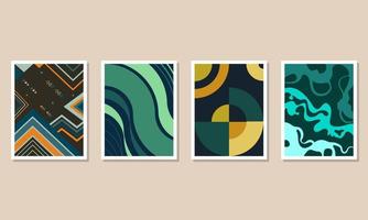 Set of modern abstract templates that can be used as room decorations, social networking stories or template covers. vector illustration.