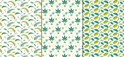 Floral seamless patterns. Vector design for paper, cover, fabric, interior decor and other users.