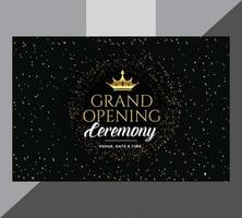 Grand opening ceremony background. Premium golden color background vector