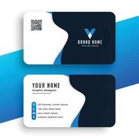 Company business card in blue color vector