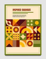 Template with abstract geometric forms. Good for flyer, cover design, poster art, decorative print, invitation. Bauhaus style. Vector