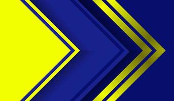 abstract blue and yellow background with gold ribbon vector