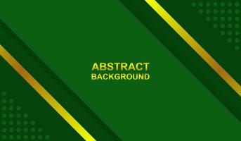 modern green background with gold ribbon vector