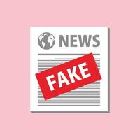 Fake news or fact scanning vector illustration