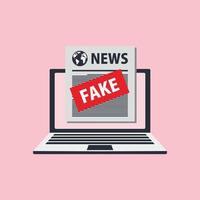 Fake news or fact scanning vector illustration